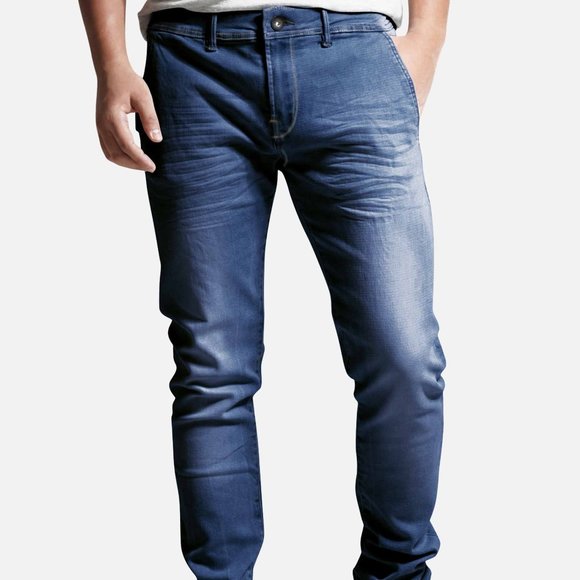 OLGYN Other - OLGYN Monroe Stretch Knit Medium Blue Denim Pant